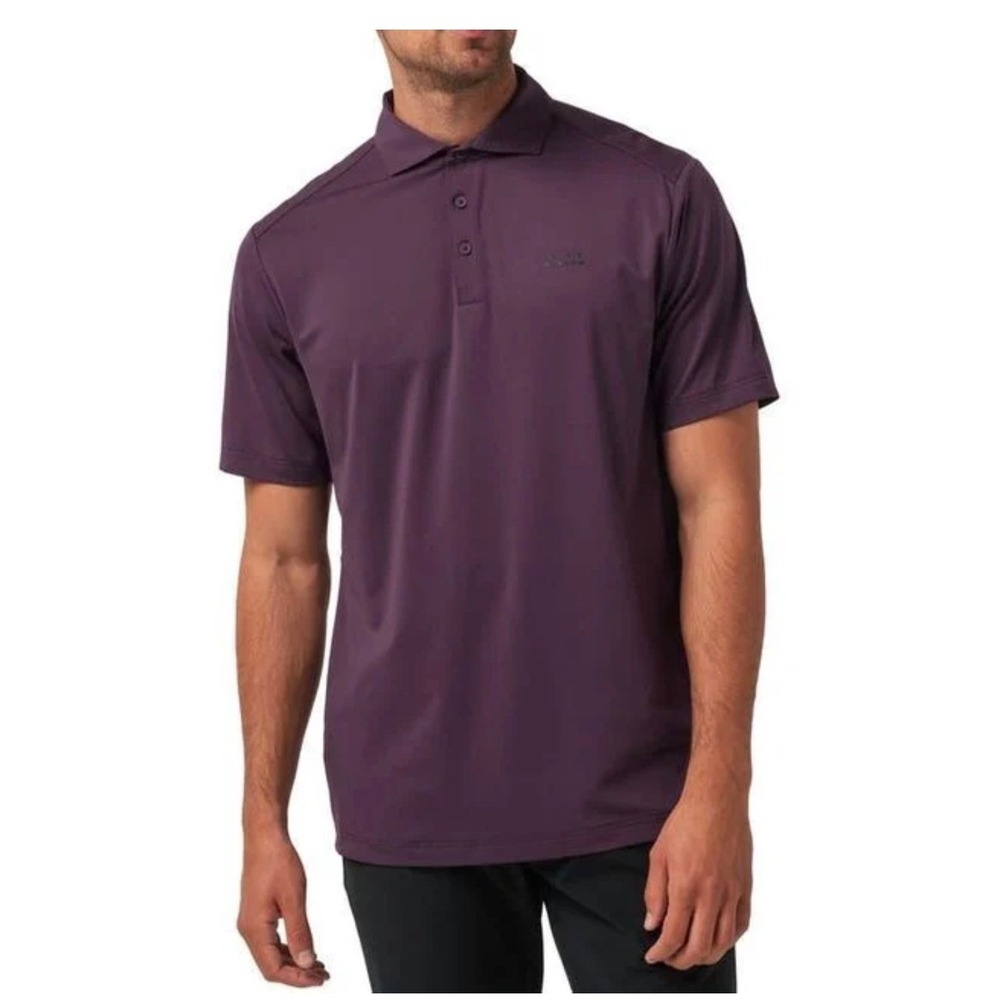 TravisMathew Heater Pro Polo Men Large Plum Perfect New Performance Golf Shirt